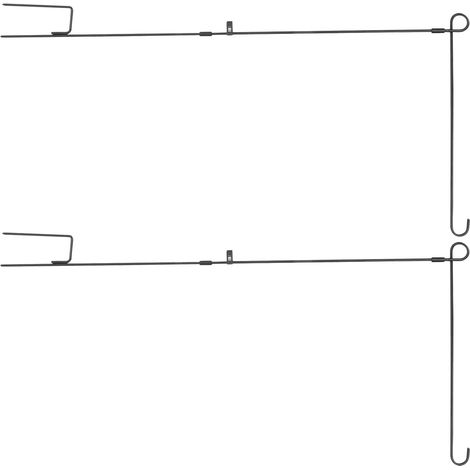 Lot de 2 Porte-Drapeaux de Jardin en Fer Résistant aux Intempéries, Support de Mât pour Pelouse Robuste et Compact, pour Décoration Extérieure, Fêtes Saisonnières et (1/5)
