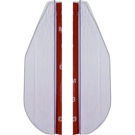 (2 pièces blanches) 2 pare-soleil de rétroviseur de voiture en fibre de carbone, protection anti-pluie, vision claire, accessoires pour rétroviseurs de voiture (1/4)