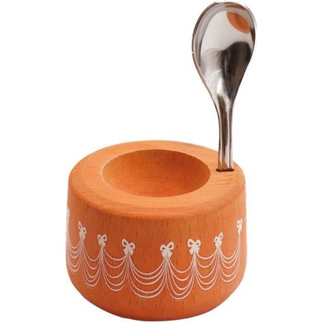 COFFRET COQUETIER + CUILLÈRE PRINCESSE ORANGE - PIOU ROGER ORFEVRE 1276793 (1/4)