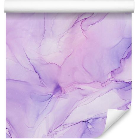 Papier peint à motifs lavande, blanc et violet pour salon et chambre 50x1000 cm (1/5)