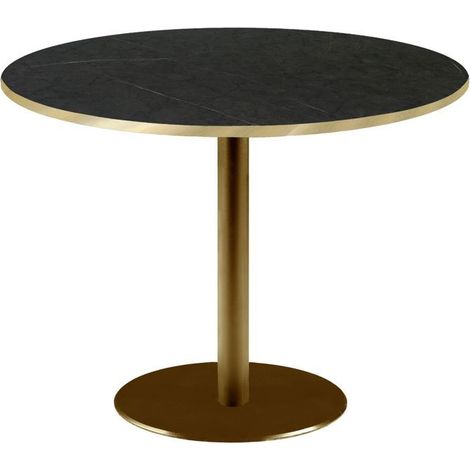 Table ronde Ø 120 cm Rome bistrot pierre noire