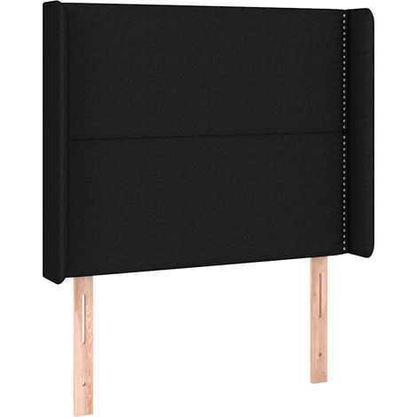 Maison Exclusive - Kopfteil mit Ohren Schwarz 103x16x118/128 cm S (1/5)