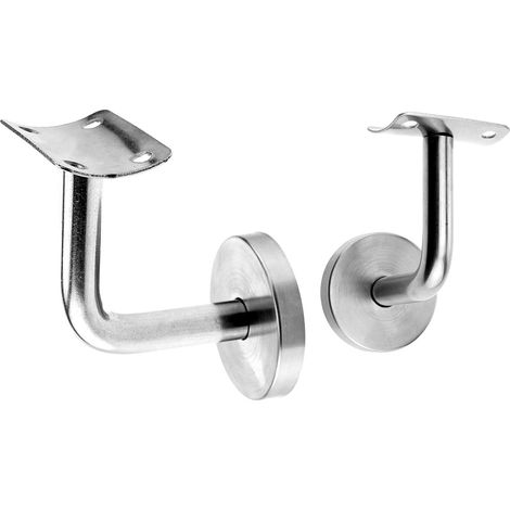 Lot de 2 supports muraux en acier inoxydable pour rampe d'escalier (1/3)