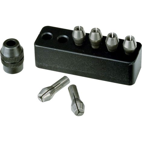Proxxon MICROMOT-Stahlspannzangen, 6-teilig von 1 bis 3,2 mm, mit Halter (1/2)