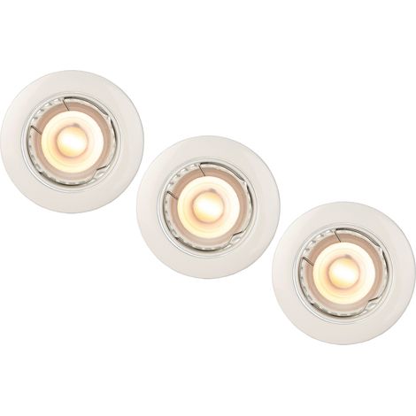 Lucide FOCUS 3 spots encastrés GU10 LED 5W 3000K blanc (1/4)