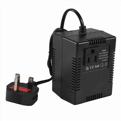 300-W-Spannungswandler (220 V auf 110 V), Adapterstecker, Transformator für Reisen und Elektrogeräte, Nennleistung, optimale Sicherheit (1/5)
