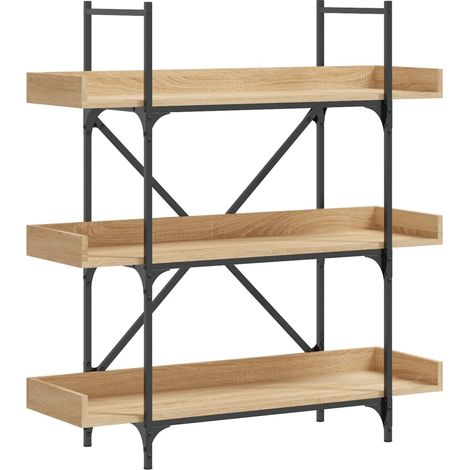 Maison Exclusive - Bücherregal 3 Böden Sonoma-Eiche 100x33x108,5