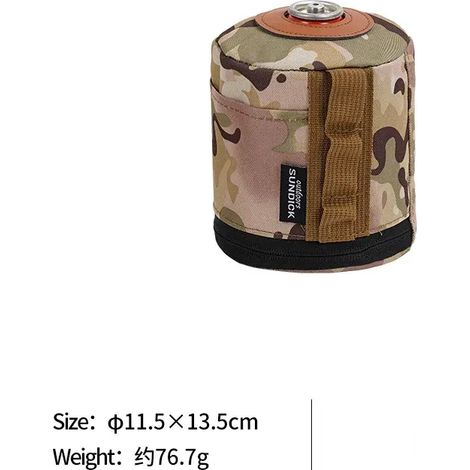 Housse de protection pour bidon d'essence de camping, étui pour bouteille de gaz, housse de protection pour bouteille d'air comprimé, boîte à mouchoirs avec poche latérale, étui pour cartouche de gaz, (1/5)