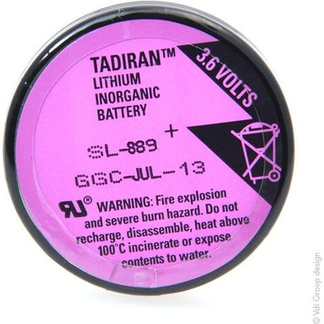 Tadiran - Pile lithium SL-889/P 1/10D 3.6V 1Ah 3PFR (1/4)