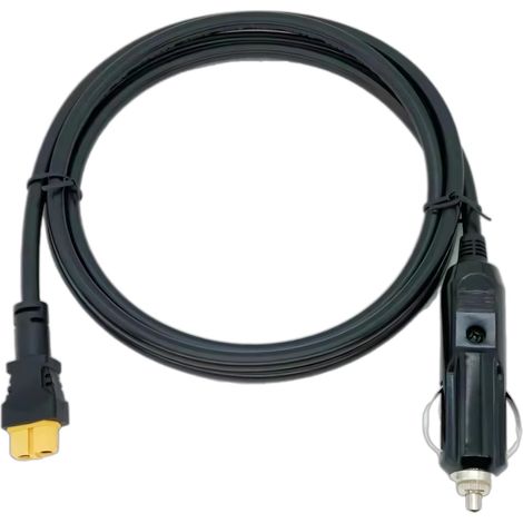 Câble Allume-Cigare 12V/24V vers XT60 Femelle 1,5M 16AWG, Adaptateur Auto pour DELTA 2/3/2 Max, Power Station, Générateur Solaire, Batterie Portable, XT60 Sécurisé (1/5)