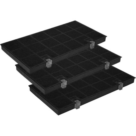 3er SET Aktiv-Kohlefilter für Typ 150, KF60, DKF24, AEG Bauknecht Electrolux Quelle Elica