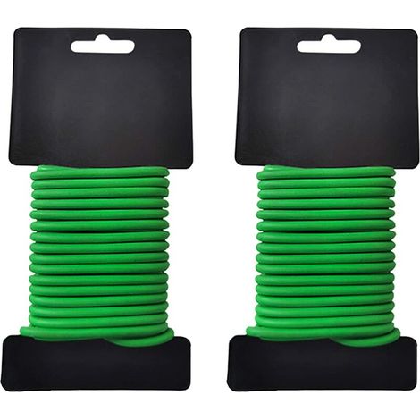 Lot de 2 Attaches pour Plantes de Jardin, 2,5 mm x 10m Fil de Fer Souple très résistant, Jardin en Fil Souple pour Plantes, pour Plantes grimpantes, des vignes, des arbustes et des Fleurs (1/5)