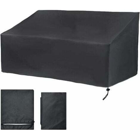 YMYNY Housse de banc de jardin 2 places, housse de banc de terrasse, housse de protection pour canapé d'extérieur en tissu Oxford, résistante à la poussière, aux UV, imperméable et coupe-vent (134 x 6