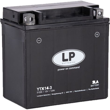 Batería Landport SLA YTX14-3 12V 12Ah 150x87x146mm Sin mantenimiento