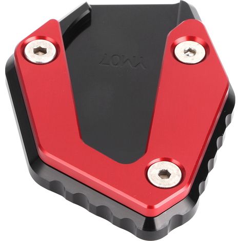 Coussin d'extension de béquille Support de béquille latérale antidérapant adapté pour Yamaha MT 07/FZ 07/TRACER 700 2014-2019 (rouge) (1/5)