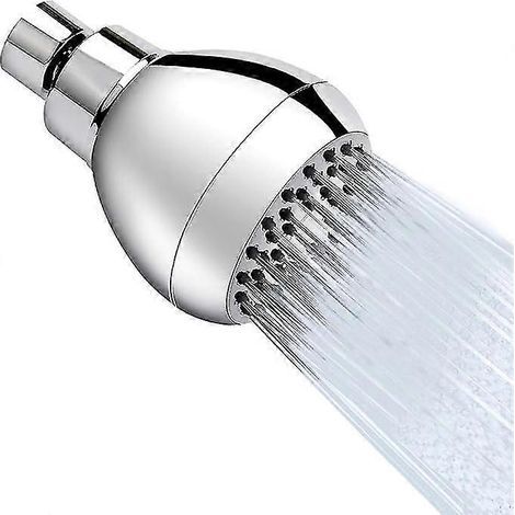 Pommeau de douche haute pression. fixe de 7.6 cm (3 pouces). chromé avec rotule en laiton réglable (1/5)