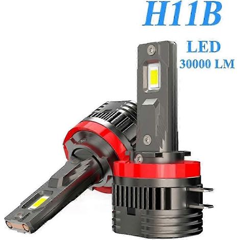 Stück H11B LED-Scheinwerferlampen Turbo 80W 30000LM Abblendlicht Fernlicht 6000K Weiß für Fiesta Hyundai Plug and Play Autobahn