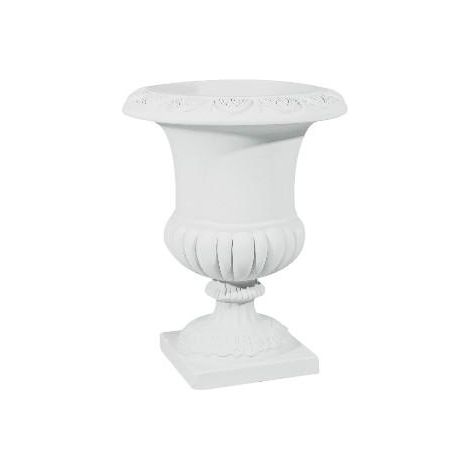 Calice con Foglie in resina Bianco