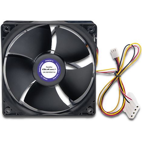 Ventilador Qoltec ForceFan de 6000 RPM  120 mm  12 V (1/5)