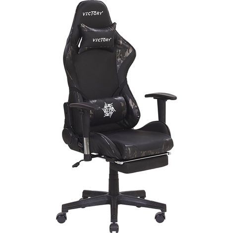 Gaming Chair VICTORY Faux Leather Dark Grey (1/5)