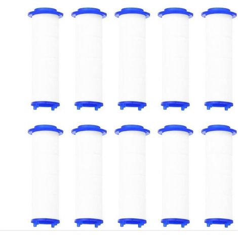 Lot de 10 filtres de pommeau de douche 7,1 cm en coton PP de rechange haute pression pour ventilateur de douche (1/5)