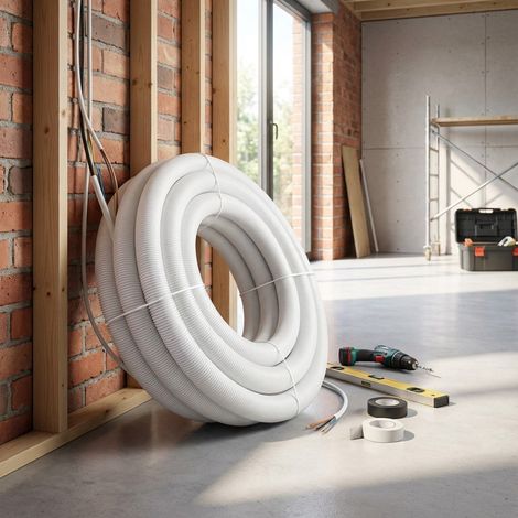 Flexibler, gewellter PPS-Schlauch Ø 80 mm, Rolle mit 20 Metern erhöhter Dicke