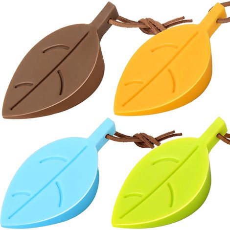 Butée De Porte - Butée En Forme De Feuille - Flexible Et Non Abrasive - Pour Portes Intérieures - Lot De 4 (1/5)