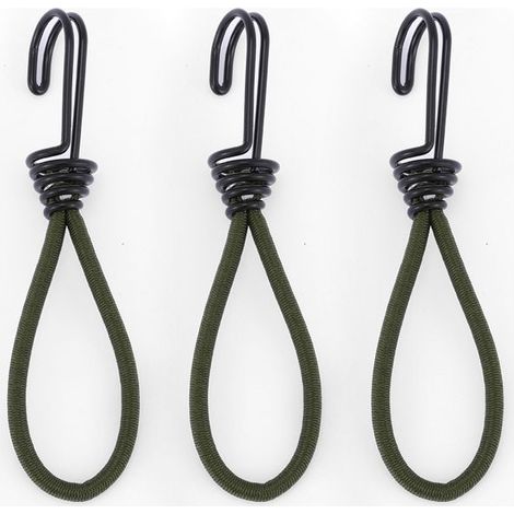 10Pcs Tendeur Elastique avec Crochet, 15cm Tendeur Caoutchouc De Bache, Cordes élastiques avec Crochets, Crochets d'Extenseur, Tendeurs De Fixation pour Bache, Tente, Affiche, Filet, Camping ( (1/5)