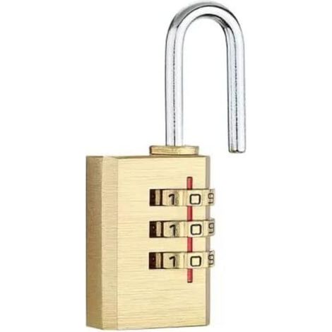 Cadenas à combinaison 3 chiffres en acier trempé – Serrure numérique sans clé pour casier scolaire, vestiaire sport ou abri de jardin (1/4)