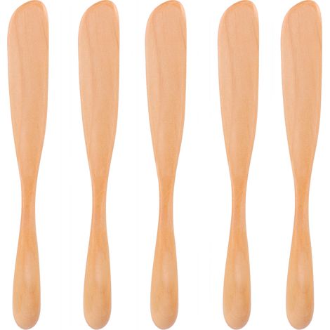 5 Couteaux à Beurre en Bois Style Japonais pour Tartiner Confiture Fromage Ustensile Cuisine (1/5)