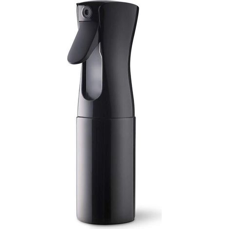 Botella de laca para el cabello, pulverizador continuo de agua, botella vacía, para domar el cabello por la mañana, peinado, plantas - Botellas de pulverización vacías de 160 ml (negro) -Crezuo