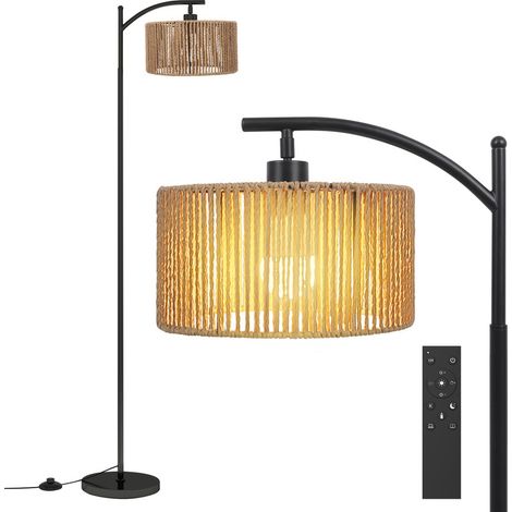 Puluomis – Lampadaire LED avec télécommande – Angle abat-jour réglable 45° – Luminosité 10-100% – Température couleur 3000K-6000K – Hauteur 159 cm (1/5)
