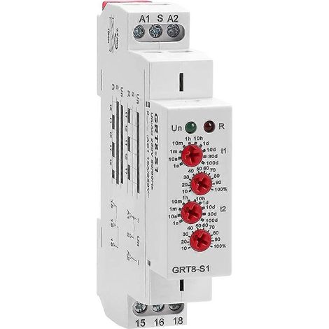 Relais temporisé à cycle asymétrique GRT8-S1 AC 230V 16A pour l'automatisation industrielle et domestique (1/5)