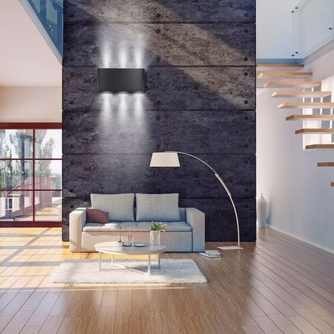 Luminaire mural LED arqué 6W moderne salon chambre hôtel lampe AC85-265V blanc froid (1/5)