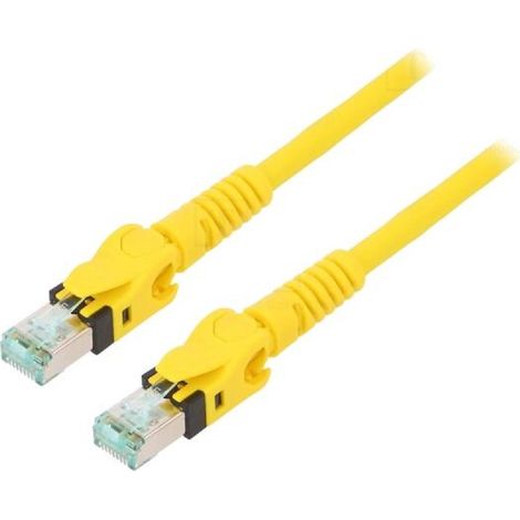 Cable reseau RJ45 male S-FTP cat 6a jaune - 1m