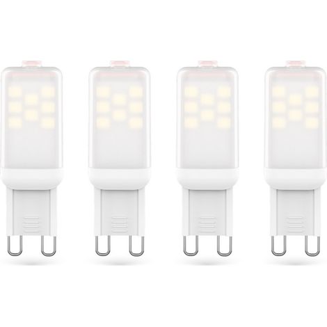 Xanlite – Ampoules SMD LED G9 200 lumens 2,2W équivalent 20W – Blanc chaud – Lot de 4 – PACK31ALG9200IW