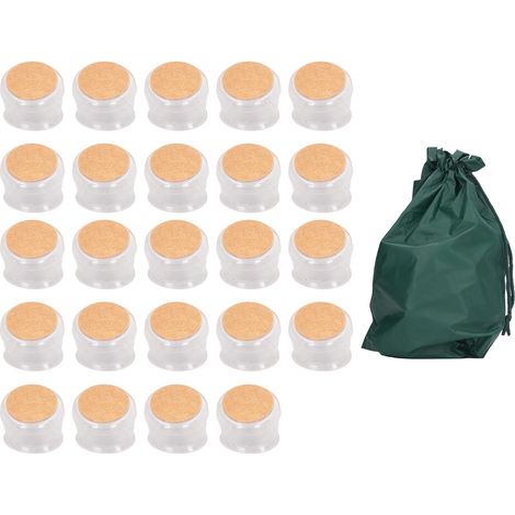 24 Protections de Pieds de Chaise Anti-Dérapantes en TPR avec Fond Felt, Réductrices de Bruit pour Sols Durs (1/5)