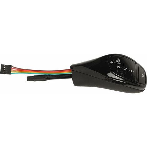 Pomello del cambio automatico, pulsante di avviamento rosso, leva del cambio elettronica per auto, pomello del cambio adatto per Serie 5 E60 E61, nero lucido (1/4)