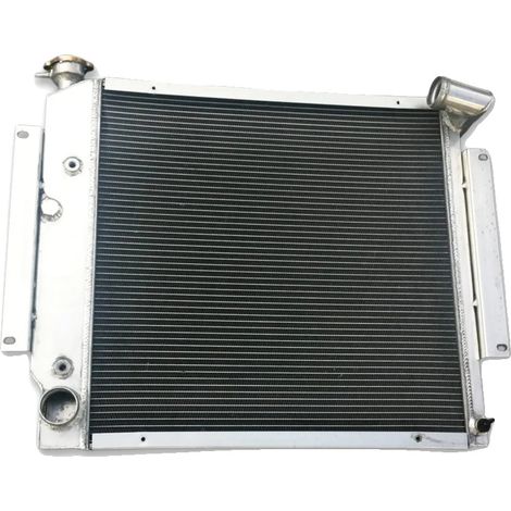 Radiador de aluminio, tamaño del núcleo 21,5 x 21,8 x 2 pulgadas, tamaño total 29,1 x 22,2 x 3,1 pulgadas, entrada/salida de 50 mm, compatible con International Harvester Scout II, tapa del radiador i (1/5)
