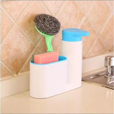 2-in-1 Spülmittelpumpe mit Schwammhalter für Spüle, Bad und Küche – AquaForge (1/5)