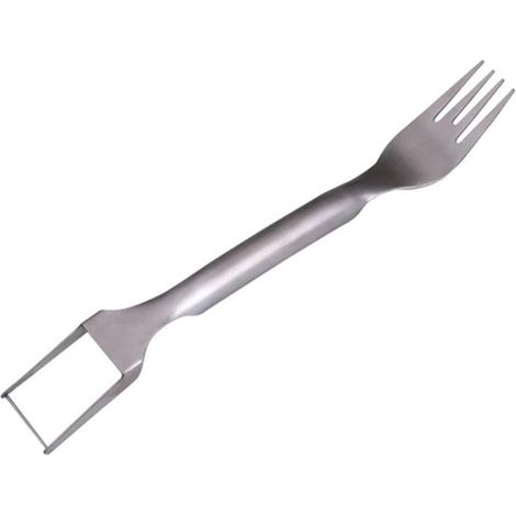 Fourchette À Pastèque Double Embout - Acier Inoxydable 304 - Coupe-Fruit 2-en-1 Pour Pastèque Et Fruits Tendres - 26 cm - 1 Pièce (1/5)