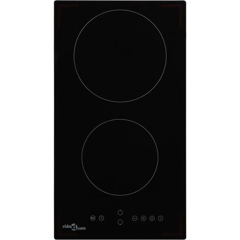 Vidaxl – Plaque vitrocéramique 2 foyers 3000 W – Commande tactile – Dimensions 288x520 mm – Verre résistant à la chaleur – Indicateur de chaleur résiduelle