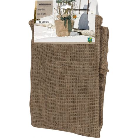 Windhager Jute-Sack 80 x 60 cm, natur Schutzvlies (1/3)