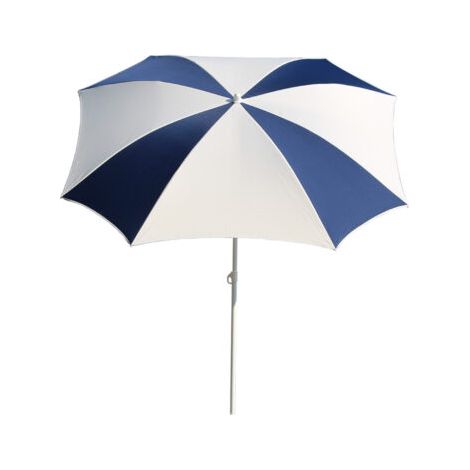 Ombrellone a palo centrale Malta Made in Italy ø cm 200SQ Colori Maffei: bianco blu (1/2)