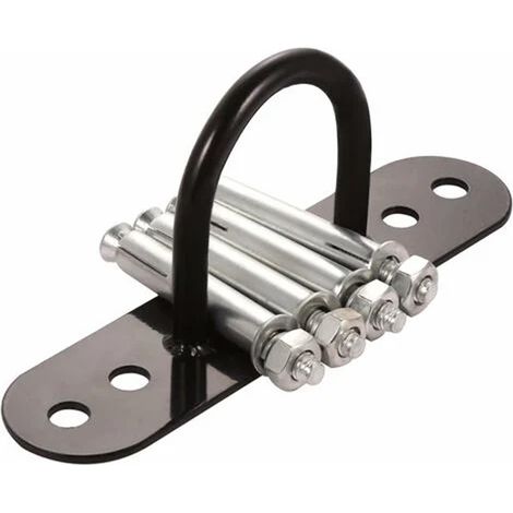 Anchor Ring - Stainless Steel Battle Rope Wall Mount Bracket - For Walls Ceilings Floors - 63 cm H x 70 cm W Inner Loop - 300 kg Load Capacity - Includes 4 Expansion Screws (1/5)