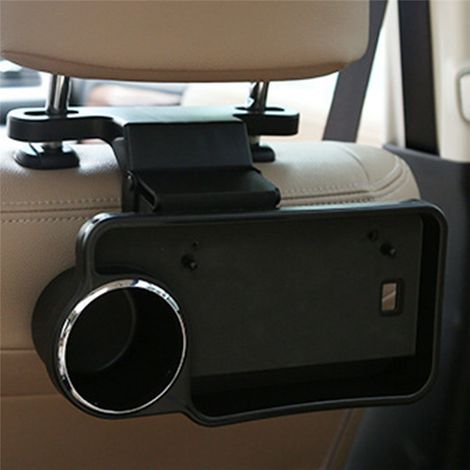 Porte-gobelet de voiture, plateau amovible, organisateur de repas pour siège arrière, pliable, accessoires automobiles pour véhicules (1/5)