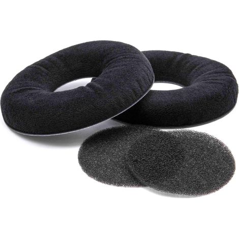 vhbw 2x Almohadillas oídos de repuesto compatible con AKG K141, K141M, K141 Studio, K121, K121S, K121 Studio auriculares, cascos - negro, mate