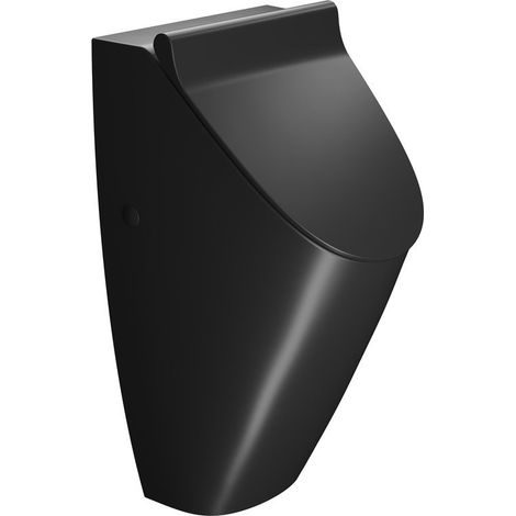 COMMUNITY retour inlet urinal avec des trous de couvercle 31x65cm, noir mat