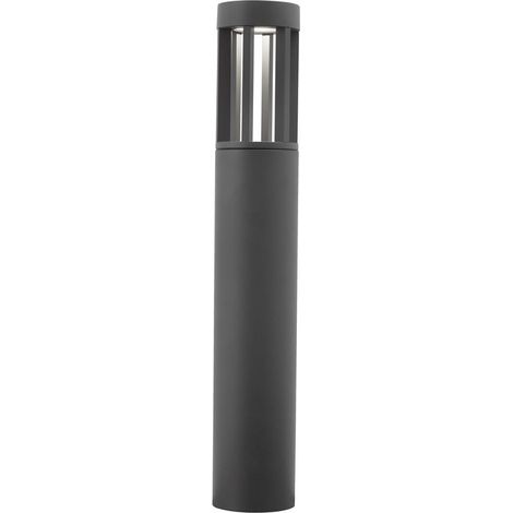 Merano Angeles Borne Extérieure Aluminium Gris Foncé, Verre LED 8W 195Lm 3000K IP54