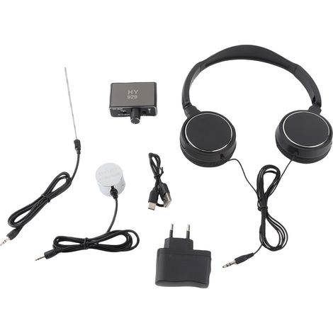 Ortviai Détecteur de Fuites d'Eau Souterraines HY-929 avec Casque, Amplificateur Sonore Haute Sensibilité pour Canalisations